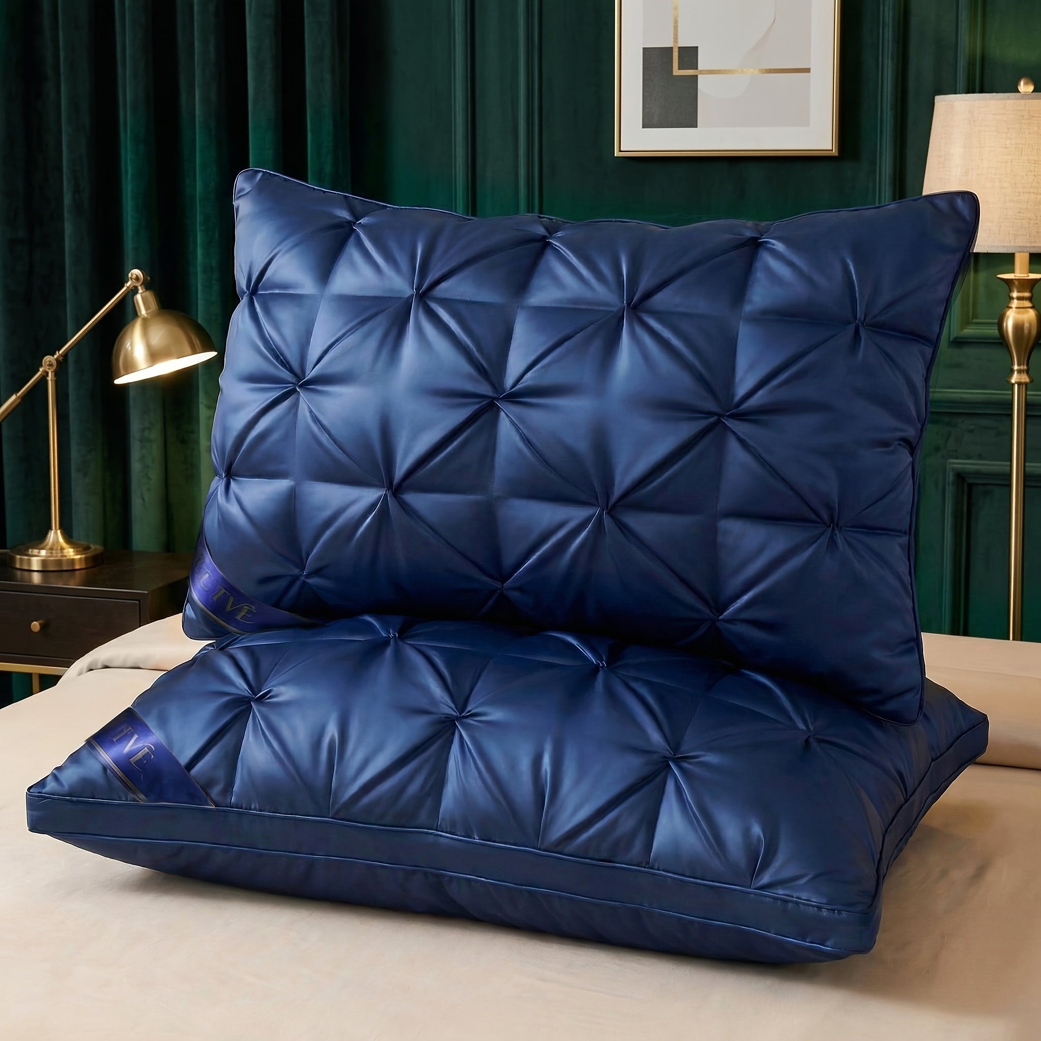 2PCS Luxury Hotel Series Pillows, Cool And Breathable Pillow Core, Fluffy And Resilient, It Protects The Neck, Soft And Comfortable, Superior Support Helps With Sleep, Queen/ King Sizes, Random Colors Are Available For Selection, Holiday Gift.