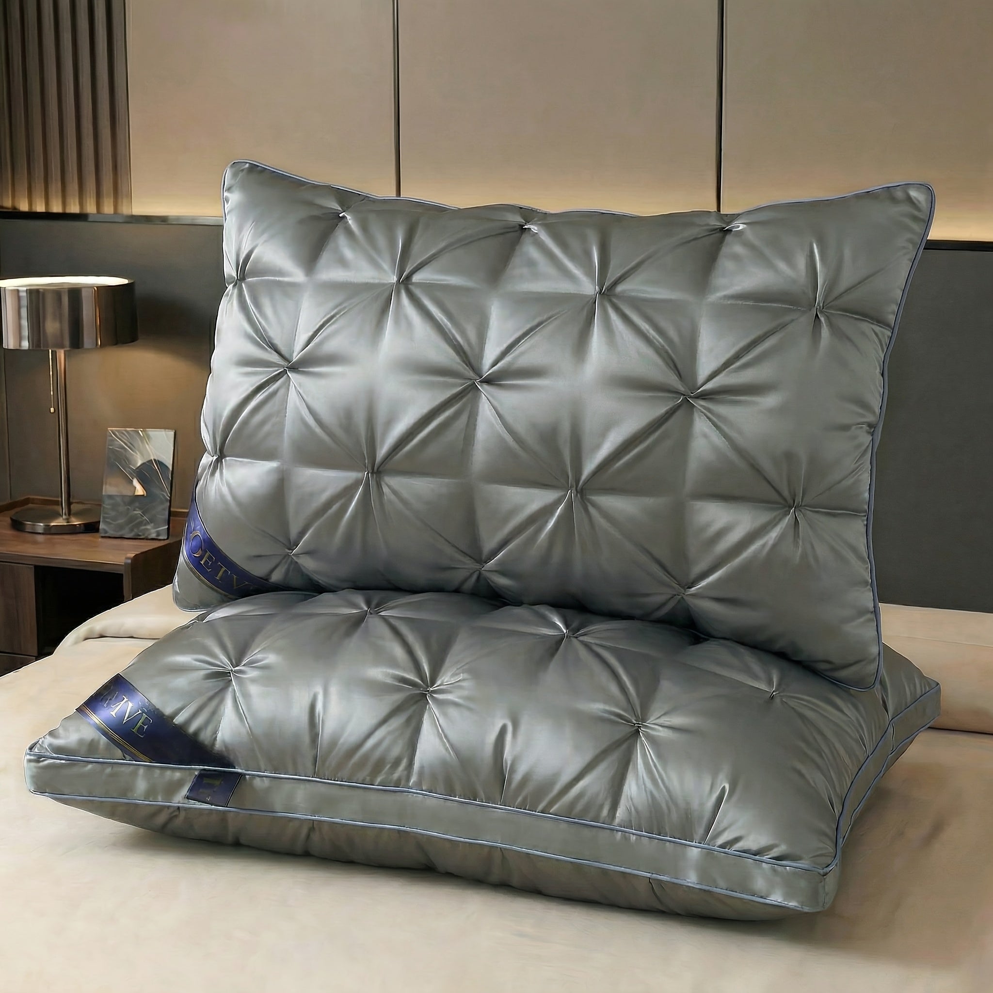 2PCS Luxury Hotel Series Pillows, Cool And Breathable Pillow Core, Fluffy And Resilient, It Protects The Neck, Soft And Comfortable, Superior Support Helps With Sleep, Queen/ King Sizes, Random Colors Are Available For Selection, Holiday Gift.
