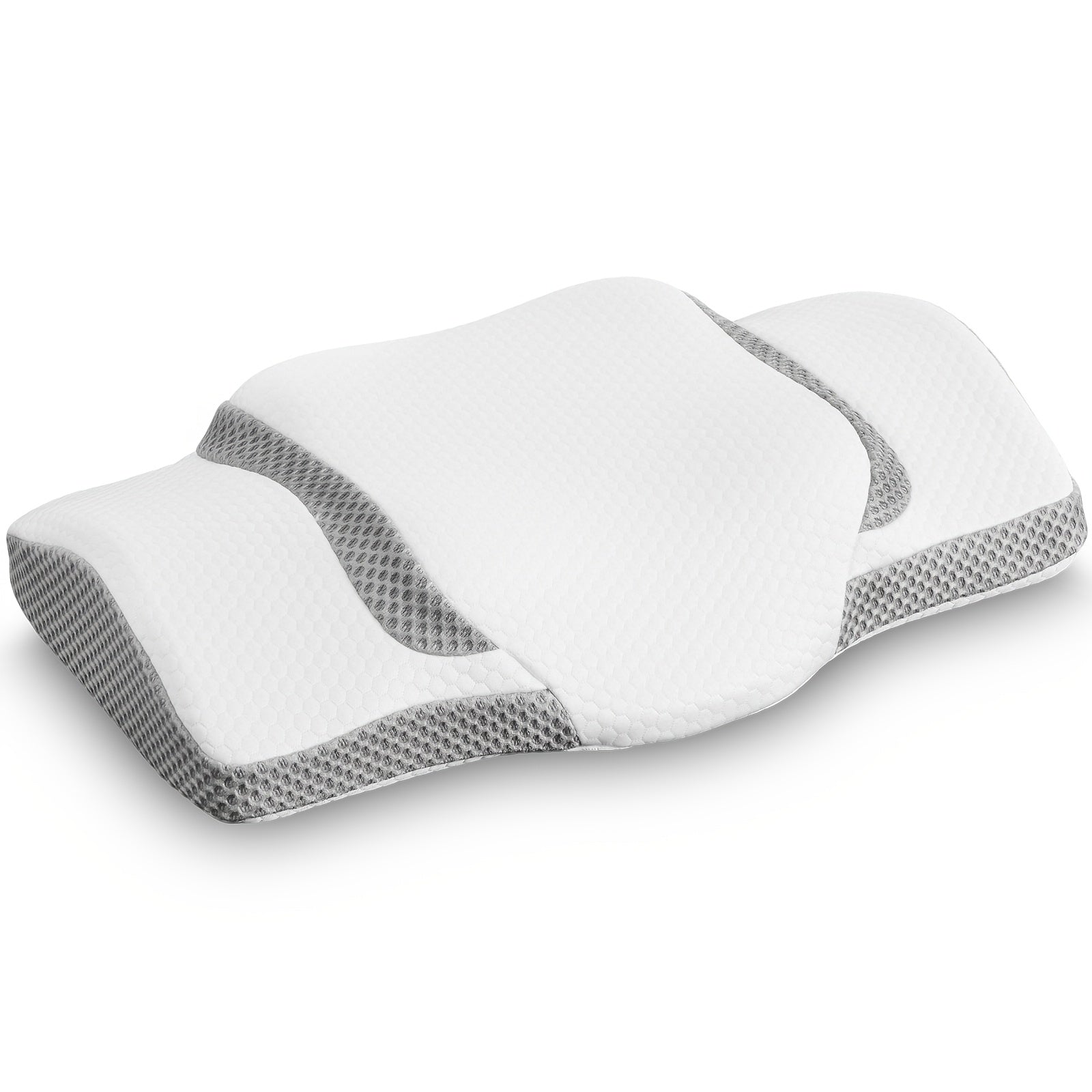 Cervical Neck Pillow, Ergonomic Contour Neck Pillows, Memory Foam Orthopedic Bed Pillow For Side Back Stomach Sleeper, Neck Pillow With Cooling Pillowcase